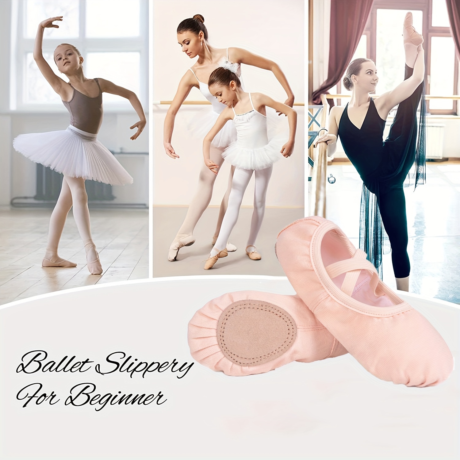 Chaussure de ballet pour fille, chaussures de pratique de ballet pour  filles, semelle fendue, chaussures de yoga pour danse ballerine,  tout-petits