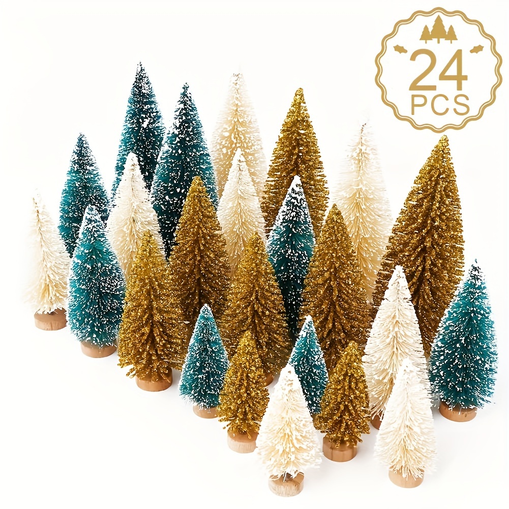 Christmas Tree Miniature Pine Trees With Clips Sisal Trees - Temu