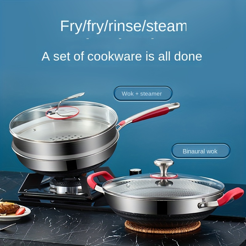 Pot, Frying Pan, Non Stick Frying Pans, 304 Stainless Steel Frying