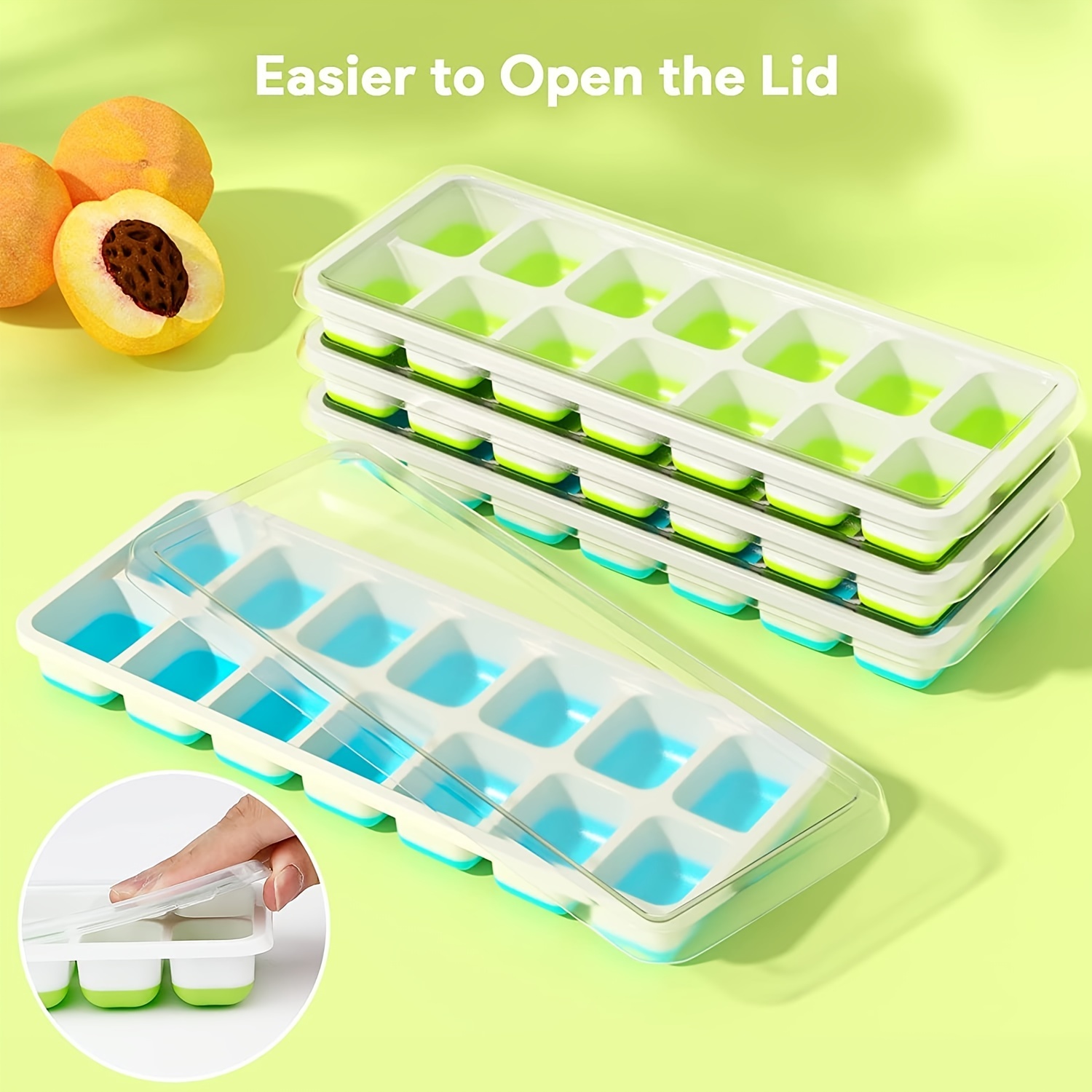 High Quality 24 Holes Rectangle Soft Durable Non-toxic Food Grade Silicone Ice  Cube Tray Mould With Lids - Buy High Quality 24 Holes Rectangle Soft  Durable Non-toxic Food Grade Silicone Ice Cube