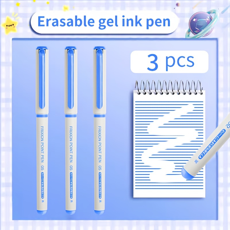 Press Thermal Erasable Gel Pen Black Blue Refill Simple - Temu