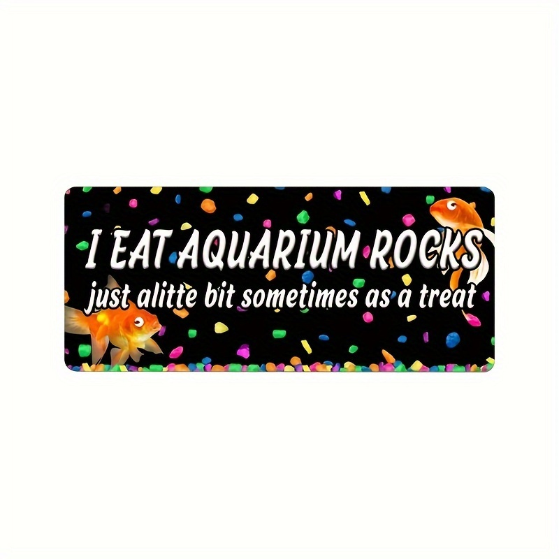 

1pc Funny Slogan With Goldfishes Car Stickers, Vinyl, Self-adhesive, Interior And Exterior Decoration Of Vehicles, Auto Accessories