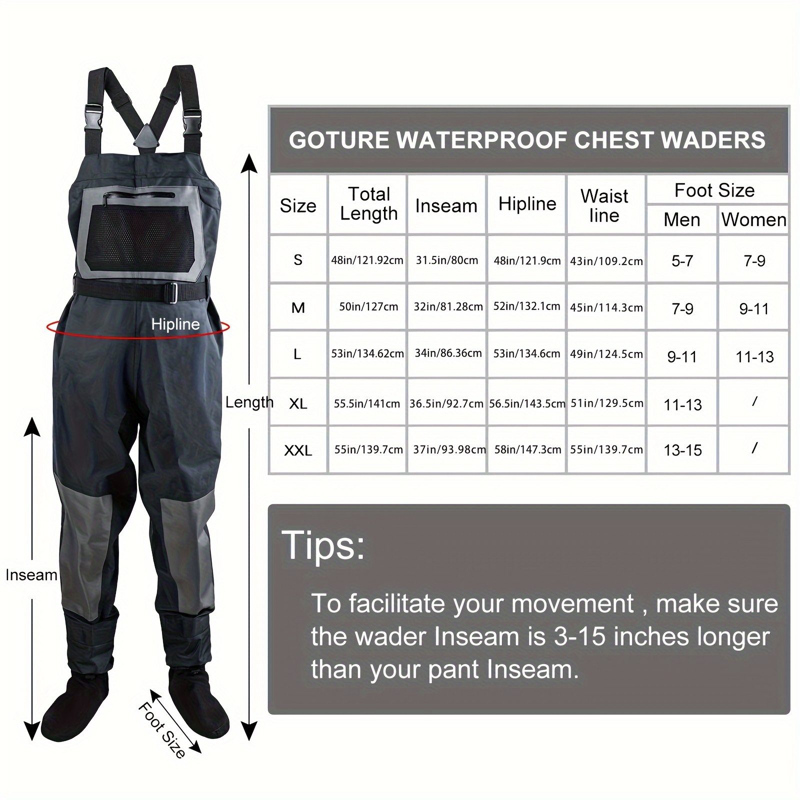 Fishing Chest Waders Fishing Overall Pants Breathable - Temu Canada