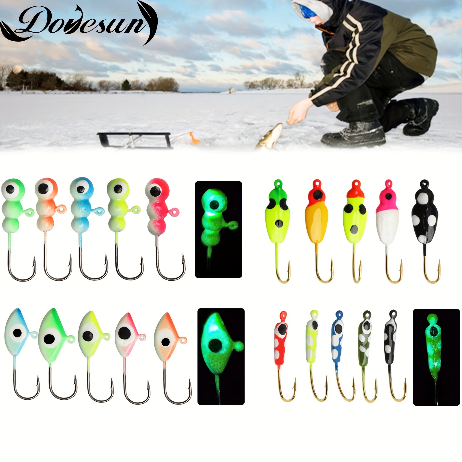 Dovesun Crappie Jigs, Jig Heads with Feather Hand-Tied Marabou Jigs 40pcs  Ice  Fly Fishing Lures 10 Colors 1/8oz Fishing Hair Jigs for Panfish  Sunfish Walleye - Yahoo Shopping