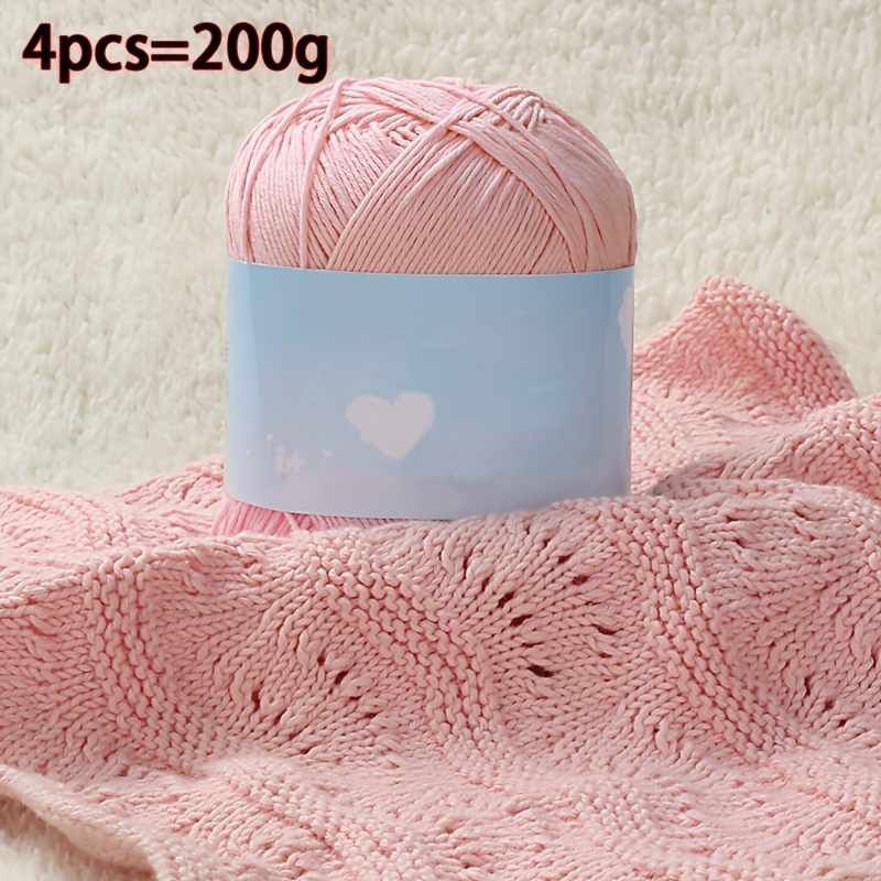 Solid Color Cotton Yarn For Knitting Crocheting Sweater - Temu