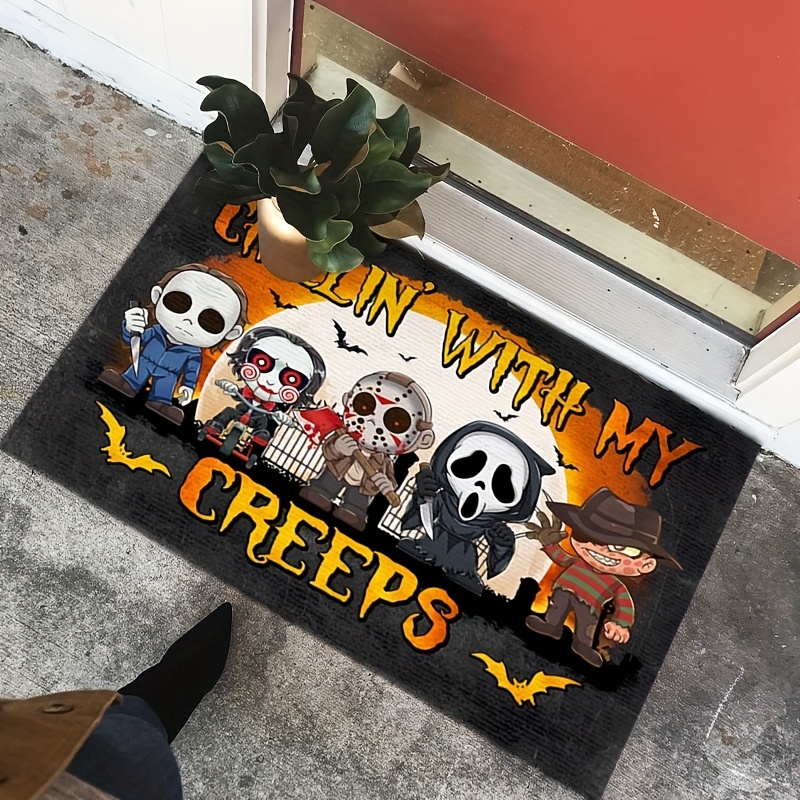 Dirt Resistant Welcome Doormat Halloween Themed Horror Low - Temu