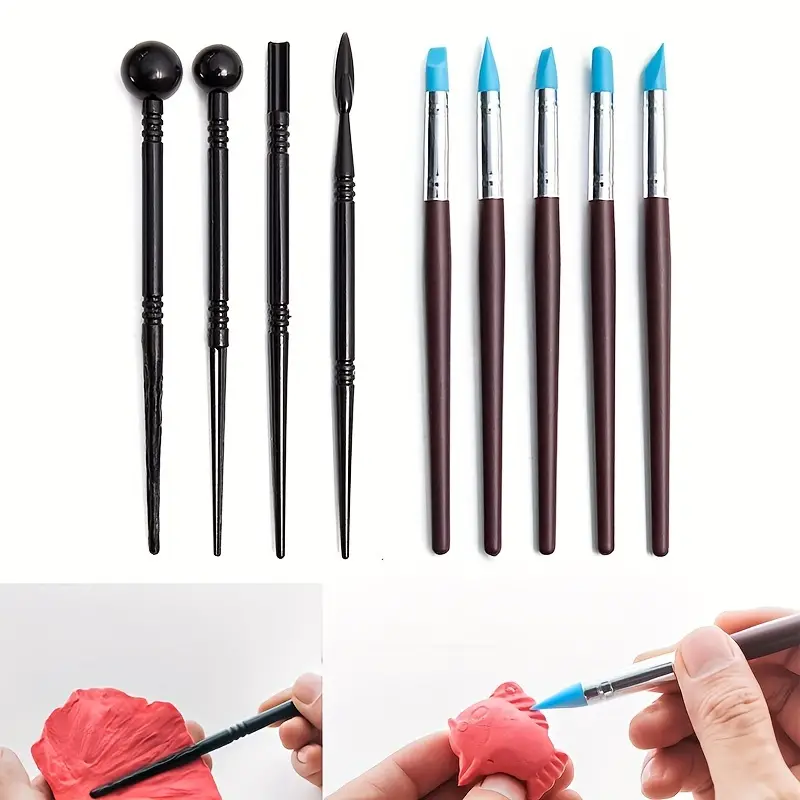 Clay Sculpting Tools Set Silicone Clay Modelling Tools - Temu Italy