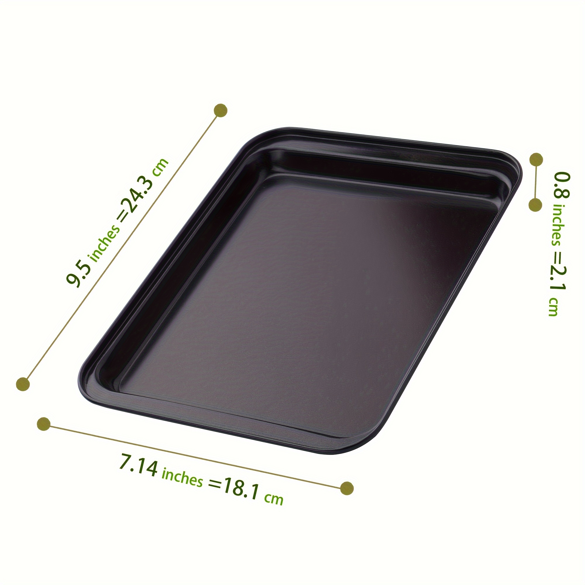 1 Inch Small Plastic Tray (Black)