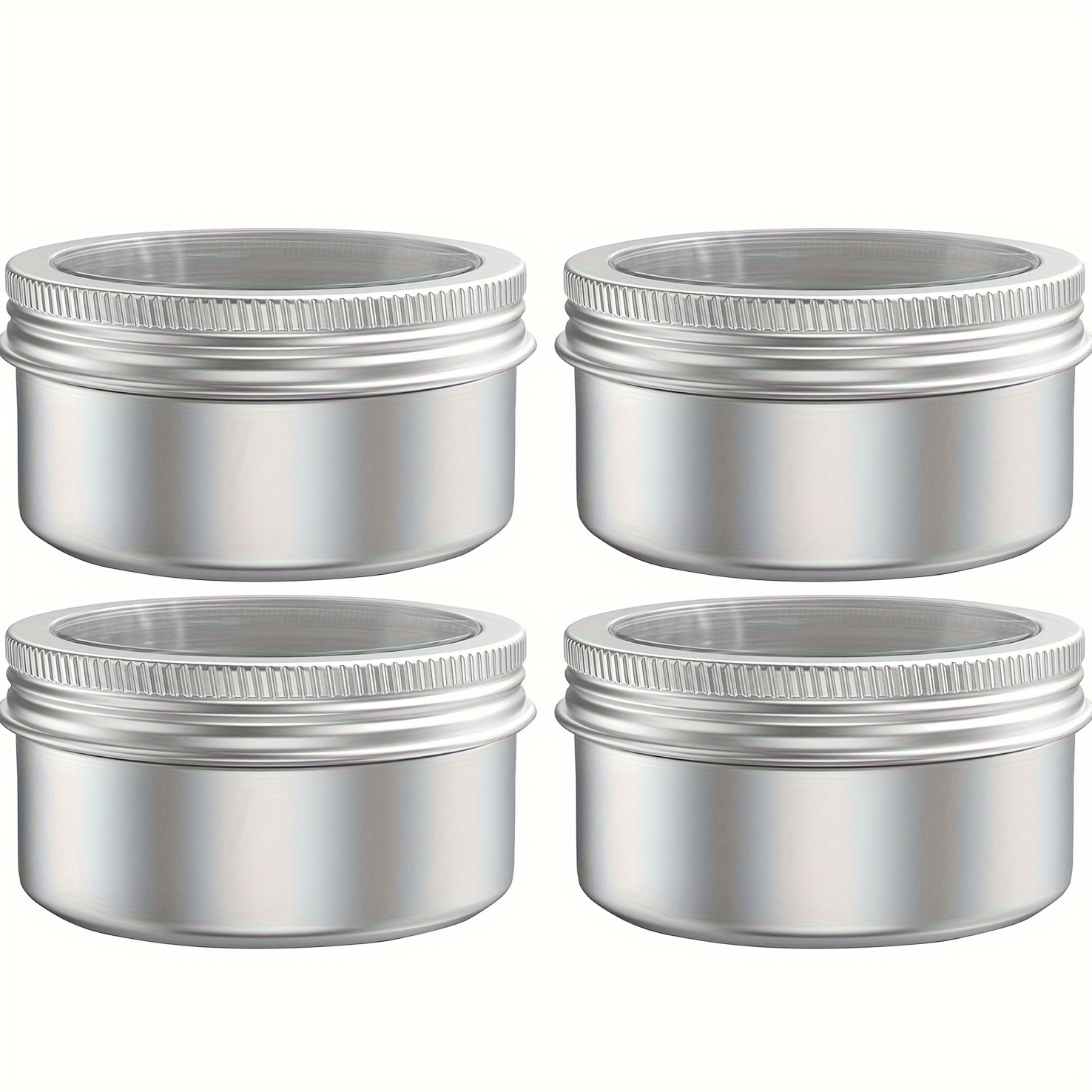 6pcs Metal Candle Jars, Aluminum Screw Top Round Steel Cans Aluminum Cans  With Screw Cap Screw Lid Containers For Candle Making, Crafts, Fragrance, Gi