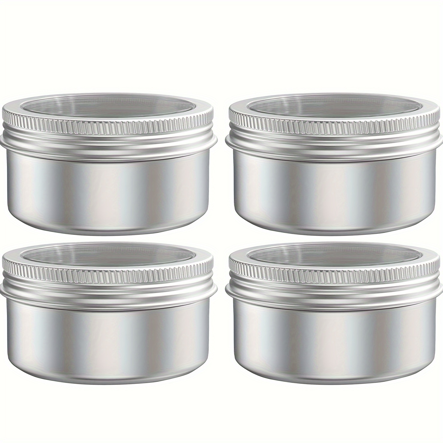 Metal Tin Box Metal Tins With Lids Clear Top Tins Box Empty Storage Tins  Case Rectangle Containers Can with Large Clear Window for Candles, Candies