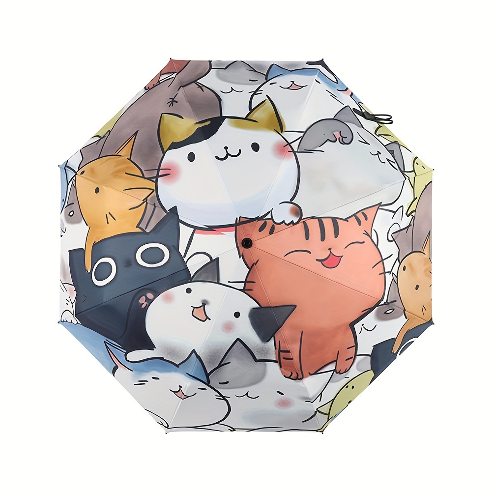 

Mini Folding Umbrella Travel Umbrella, Compact Umbrella, Automatic Cat Sun Umbrella, Creative Portable Students Umbrella