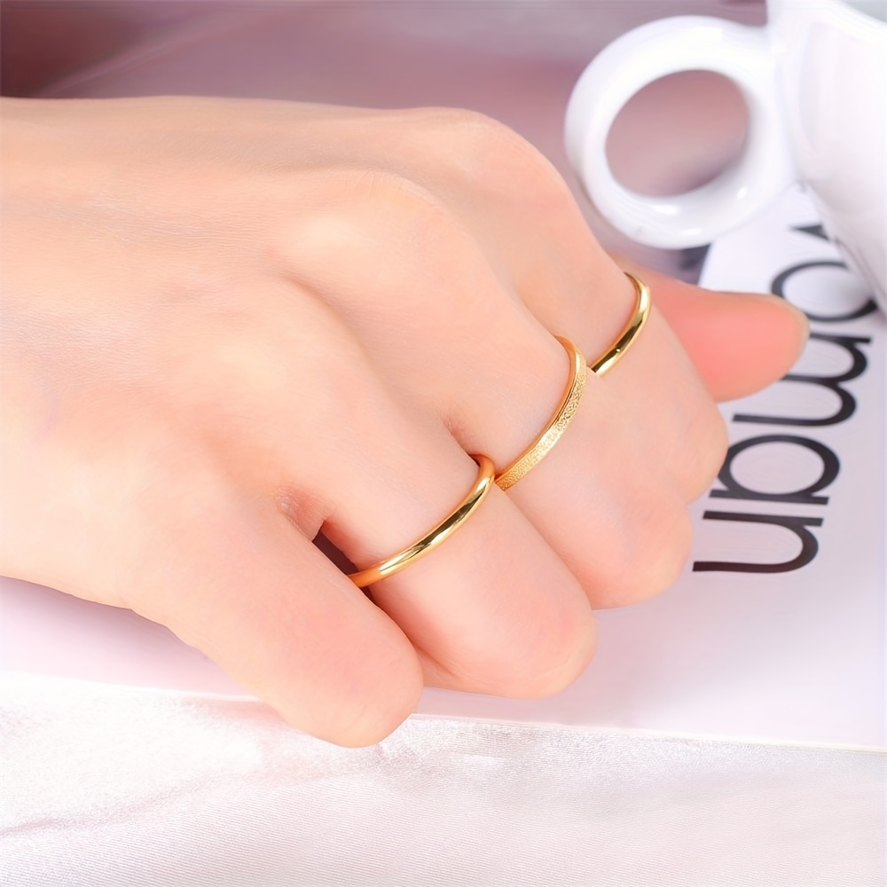 Stackable Rings Set Teen Girls Thin Bands Knuckle Rings - Temu