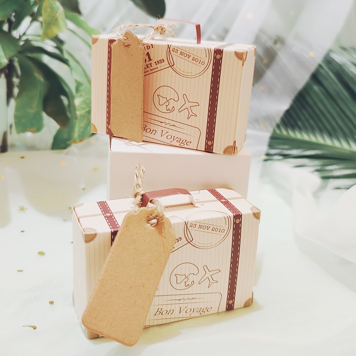 5pcs Mini Suitcase Gift Box - Perfect For Holidays And Wedding