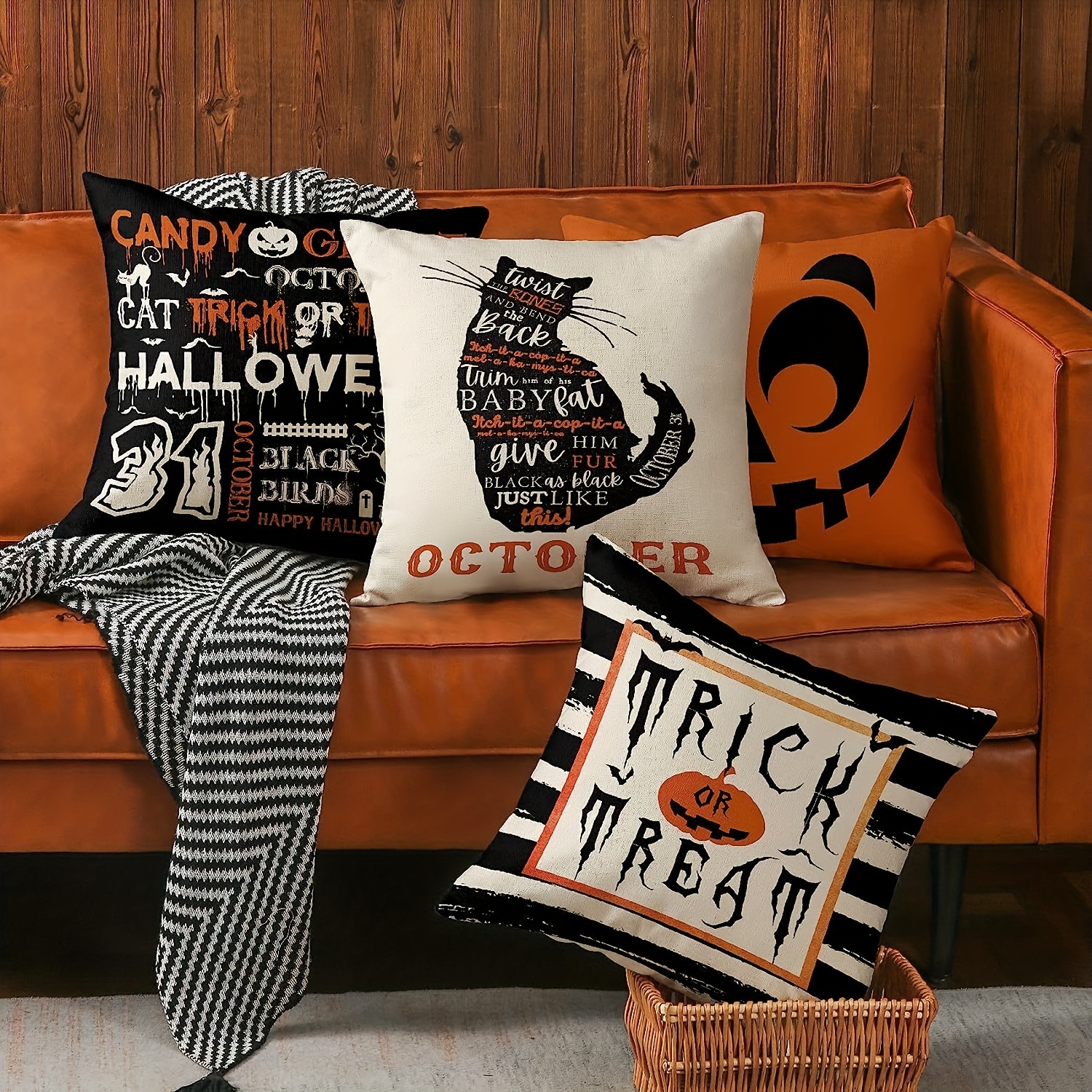 Decorative Rustic Halloween Pillows