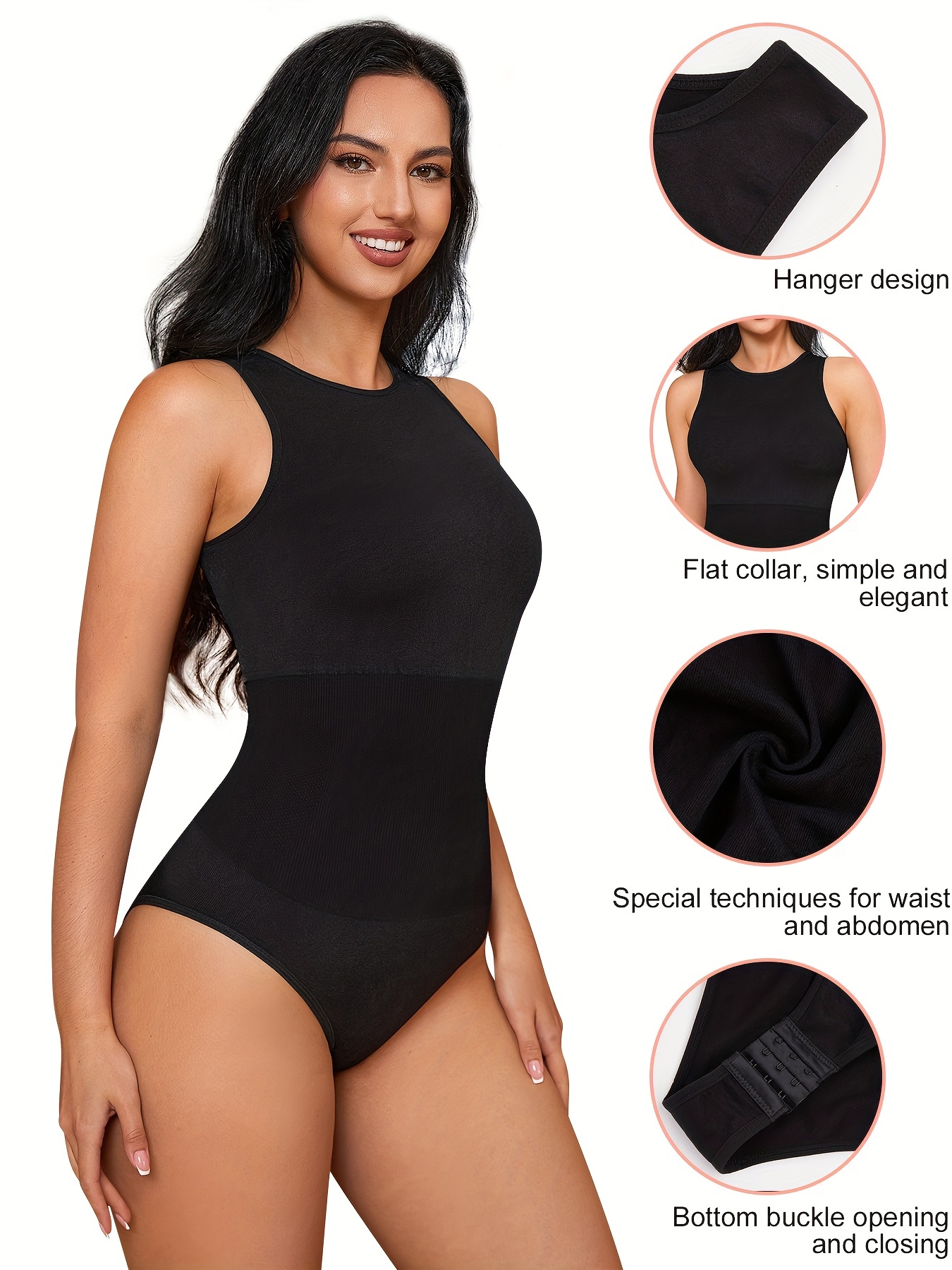 Seamless Solid Shaping Bodysuit Tummy Control Butt Lifting - Temu