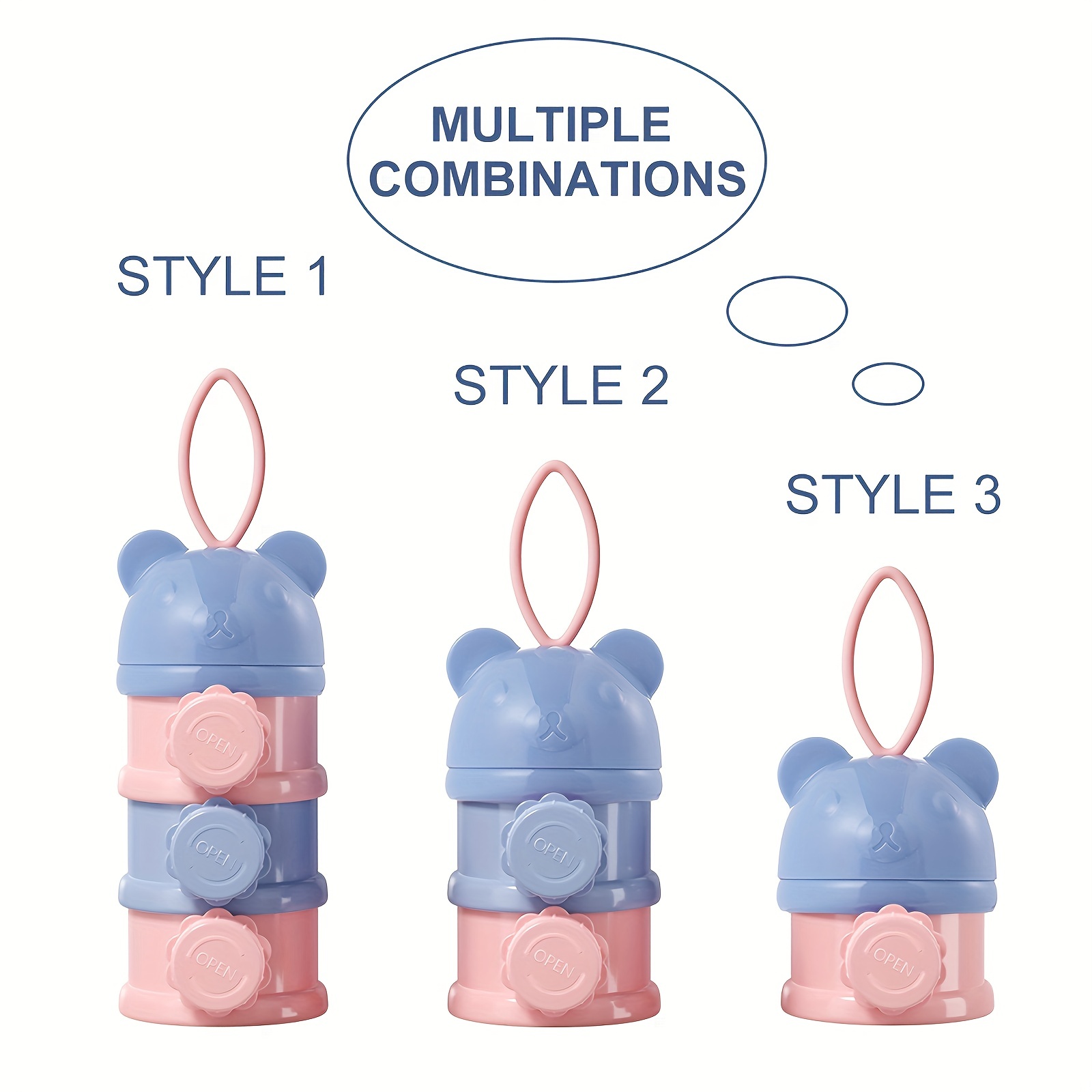 3 Layers Stackable Formula Dispenser Portable Formula Temu