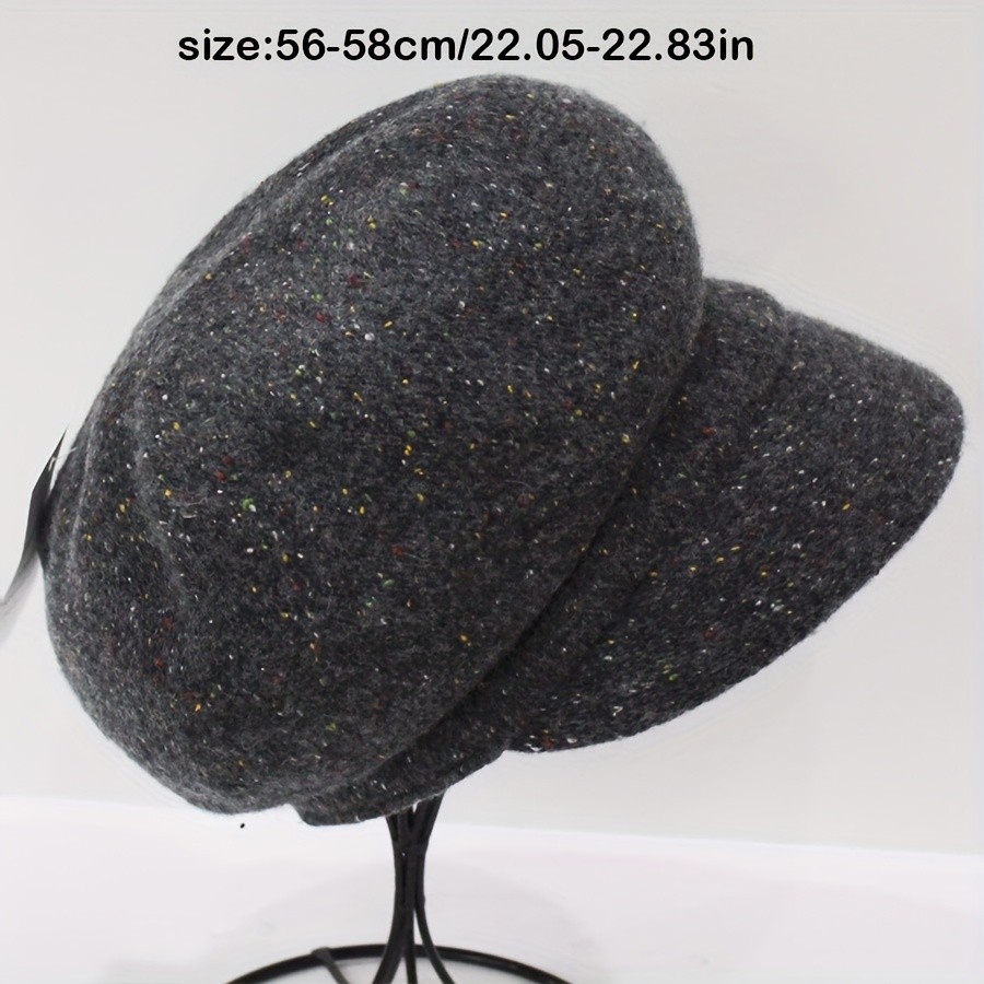 Sombrero de lana para hombre con textura de sombrero para hombre, gorra  clásica de iglesia para otoño, color negro
