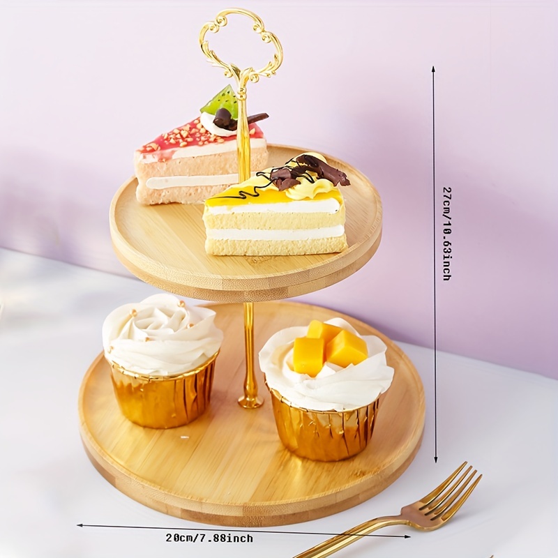 2 Pieces Round Cake Stand Accessories Bakery Stand Rack Display Cupcake  Stands Decorating Stand for Birthday Event Wedding New Year Holiday 