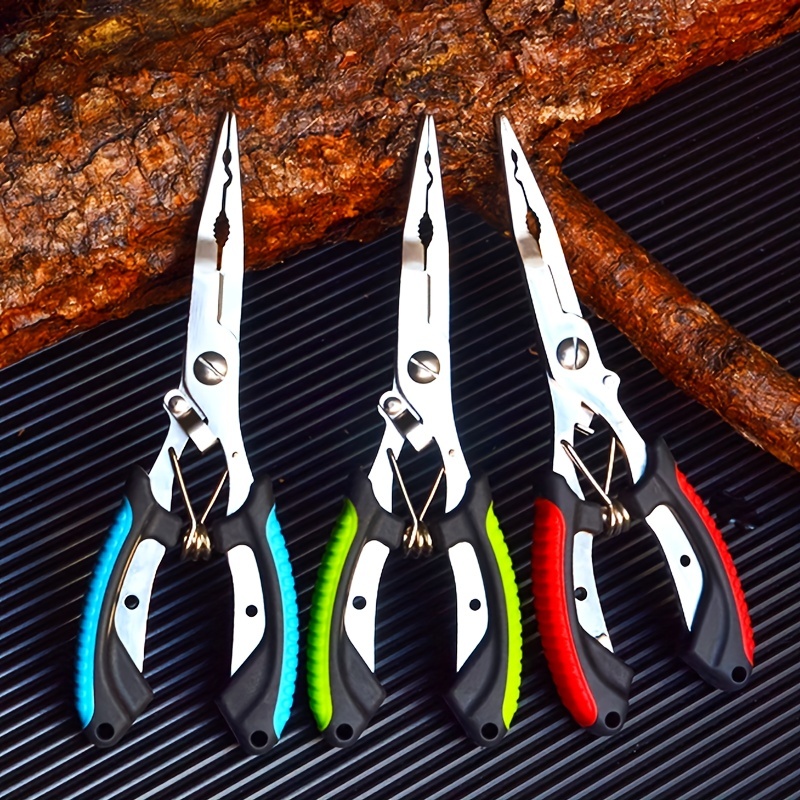 Stainless Steel Fishing Pliers Fish Gripper, Saltwater Resistant Fishing  Gear, Comfortable and Non-Slip Rubber Handle, Hook Remover, Multi-Tool  Pliers with Sheath and Telescopic Lanyard : : Sports, Fitness  & Outdoors