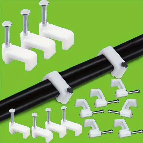 100PCS Plastic Cable Holder Clamps Fixation Cable Fastener Clips