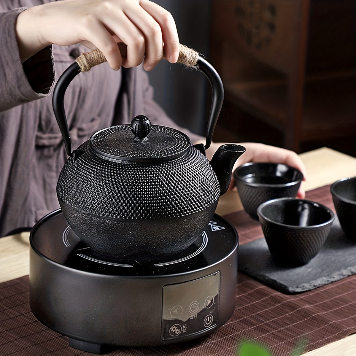 Bouilloire à thé japonaise en fonte avec infuseur - Sans danger
