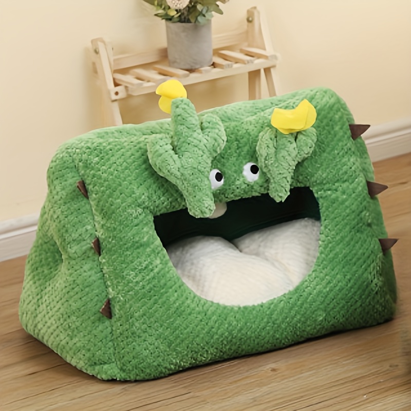 Cute Cactus Cat Nest Portable Cat House Autumn And Winter Warm Cat