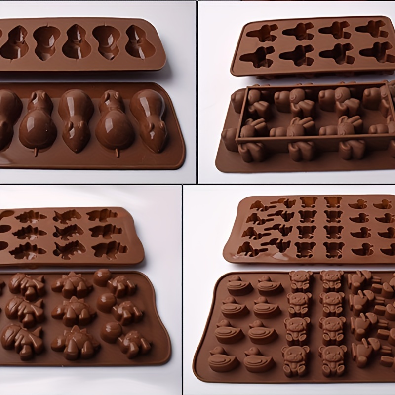 Silicone Cartoon Animal Shaped Chocolate Candy Mold Non - Temu