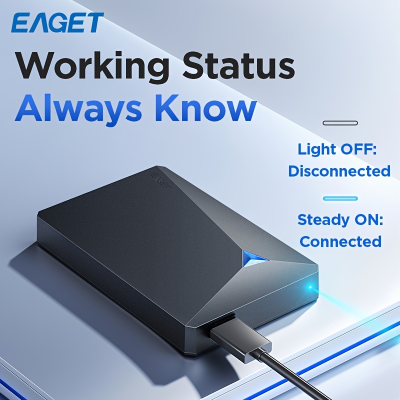 EAGET G20 External Hard Drive USB 3.0 Portable 500GB 320GB 250GB Solid State Mechanical Hard Drive For Laptops Smartphone Computer For
PS4 PC MAC TV