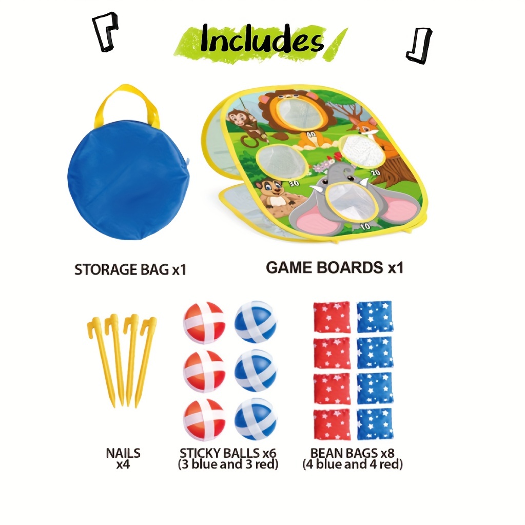 Jogo de arremesso de tabuleiro de com 15 bolas pegajosas Jogos de carnaval  de festa Animal de desenho Jogo de tabuleiro de para
