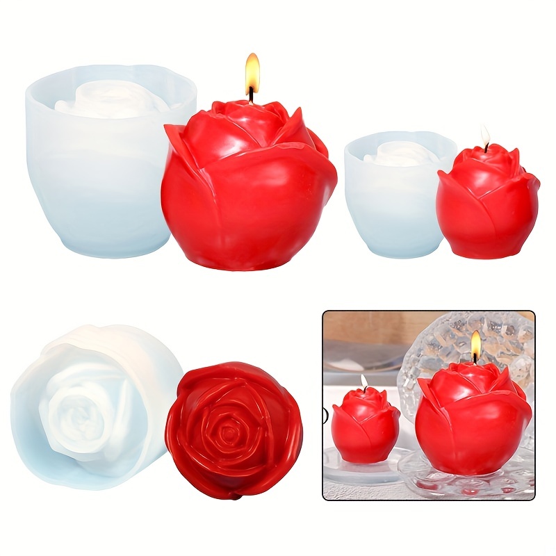 Valentine's Day Rose Silicone Mold Aromatherapy Candle Mold - Temu
