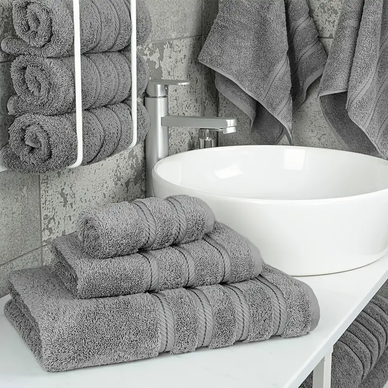 Towel Set 1/2 Bath Towels + 1/2 Hand Towels + 1/2 Washcloths - Temu
