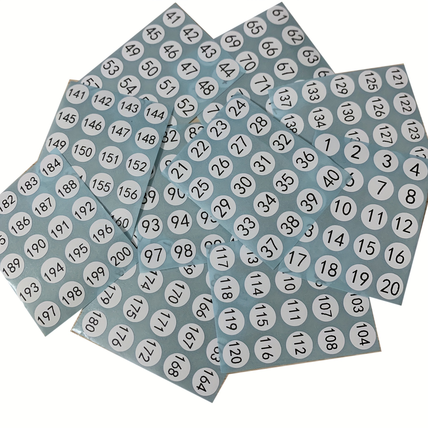 Pegatinas de números - 201 a 400 pegatinas autoadhesivas redondas |  Etiquetas de numeración secuencial consecutivas para inventario y  almacenamiento