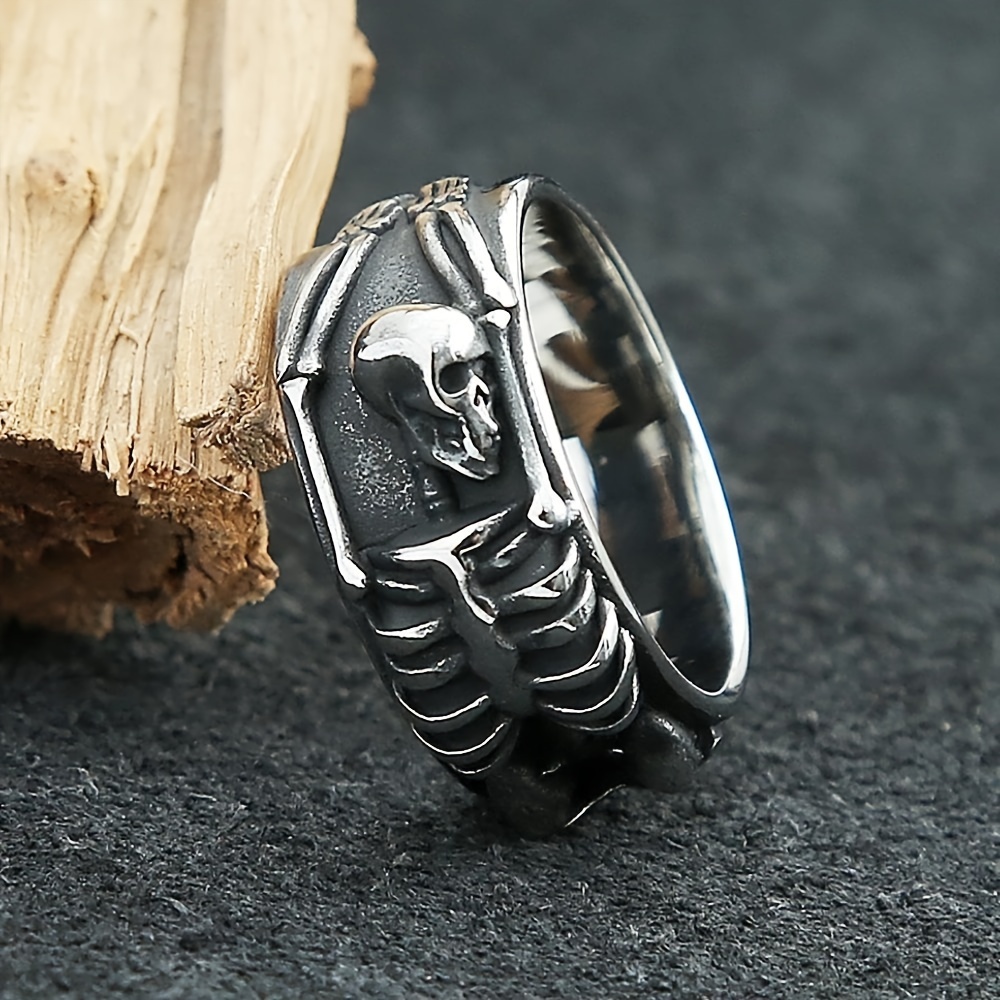 Bague biker online homme