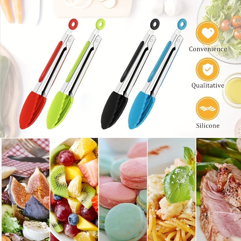 Silicone Tongs For Cooking Grilling Food Tongs Heavy Duty Stainless Steel  Bbq Tongs For Grilling, Cooking Tongs, Kitchen Tongs With Silicone Tips,  Salad Tongs, Rubber Buffet Tongs - Temu