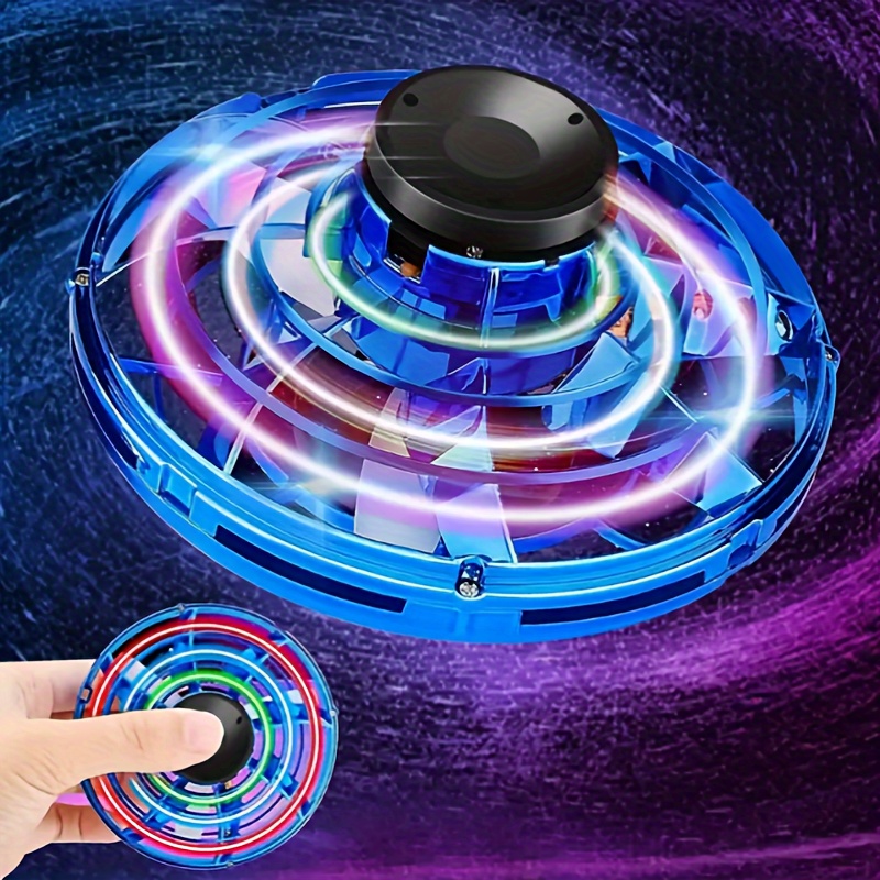 Juguetes de bola voladora – Juguete giratorio de 360° – Drone giratorio  recargable con luces LED – Bola voladora controlada a mano OVNI Drone para