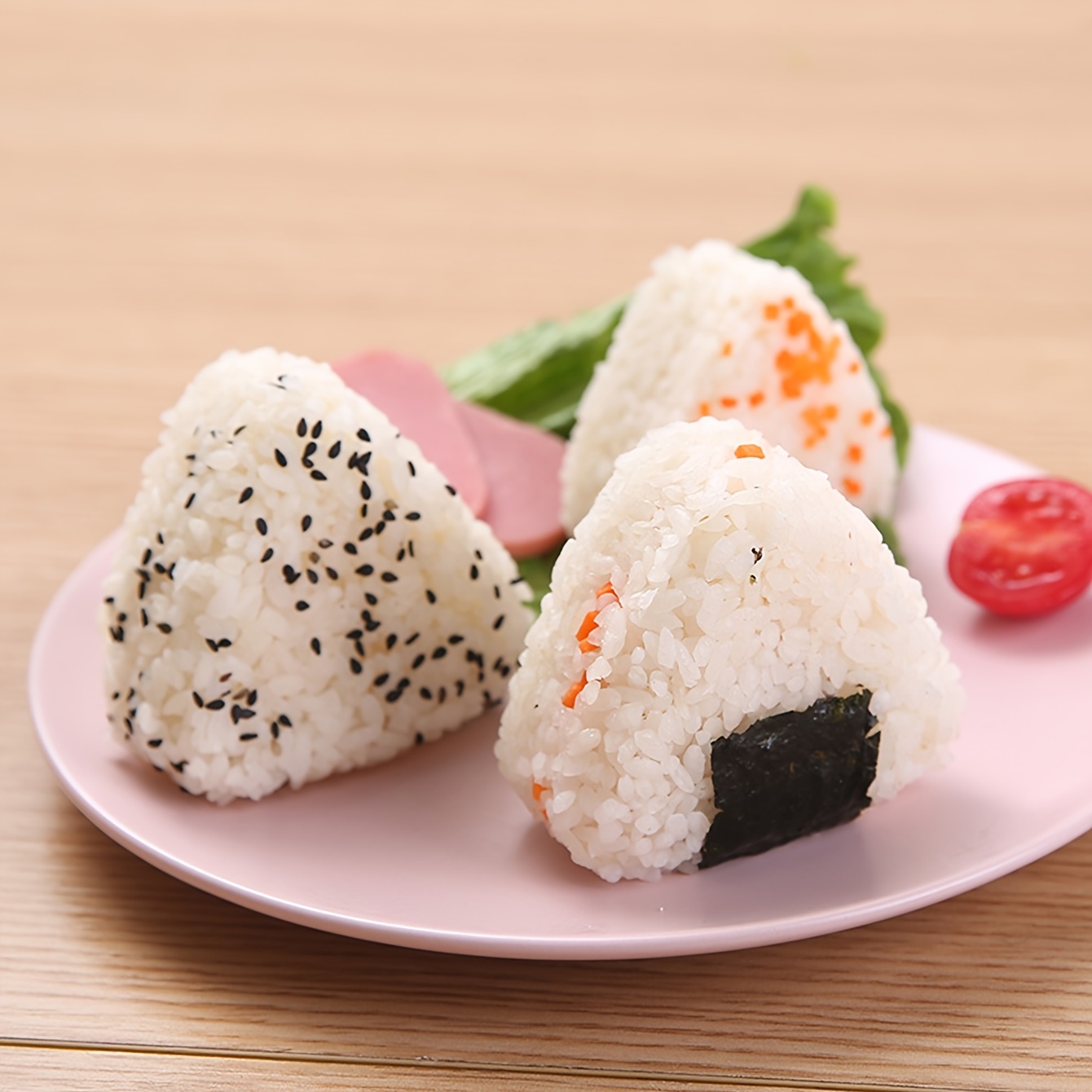 Triángulo de molde Onigiri, moldes de bolas de arroz de 2 piezas, moldes de  sushi triangulares JAMW Sencillez