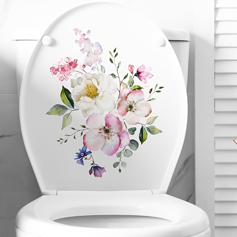 1pc Piante Fiori Farfalla Adesivi Per WC, Accessori Autoadesivi Per Bagno, Adesivi  Per Parete Floreale Per Bagno, Adesivi Per Coperchio Del Water, Decorazione  Per La Stanza - Temu Italy