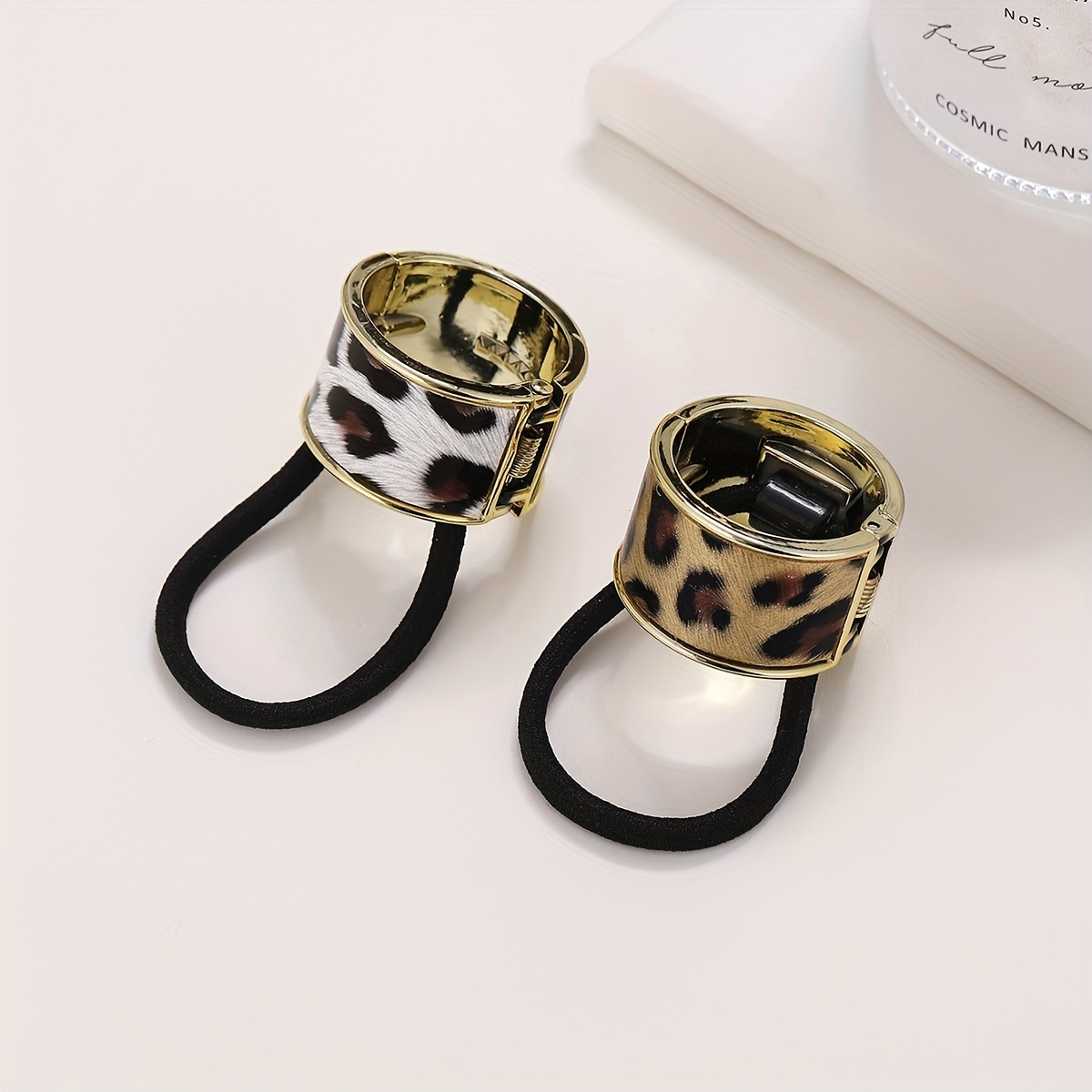 Round Hair Ring Elastic Hair Rope Y2K Hair Accessories