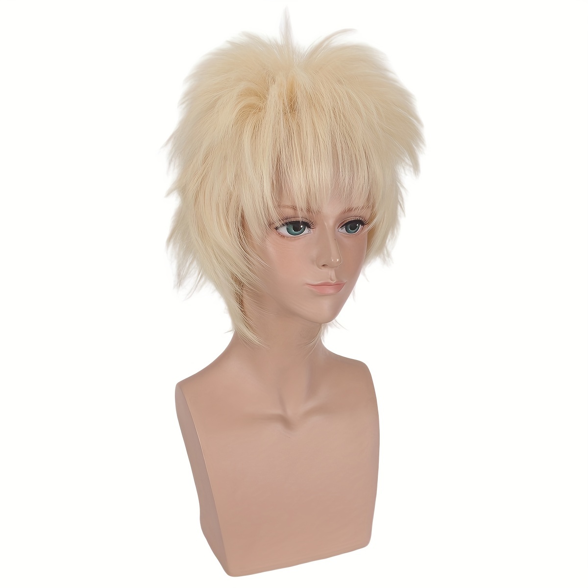 Red Hair Short Straight Wig For Boy Cosplay