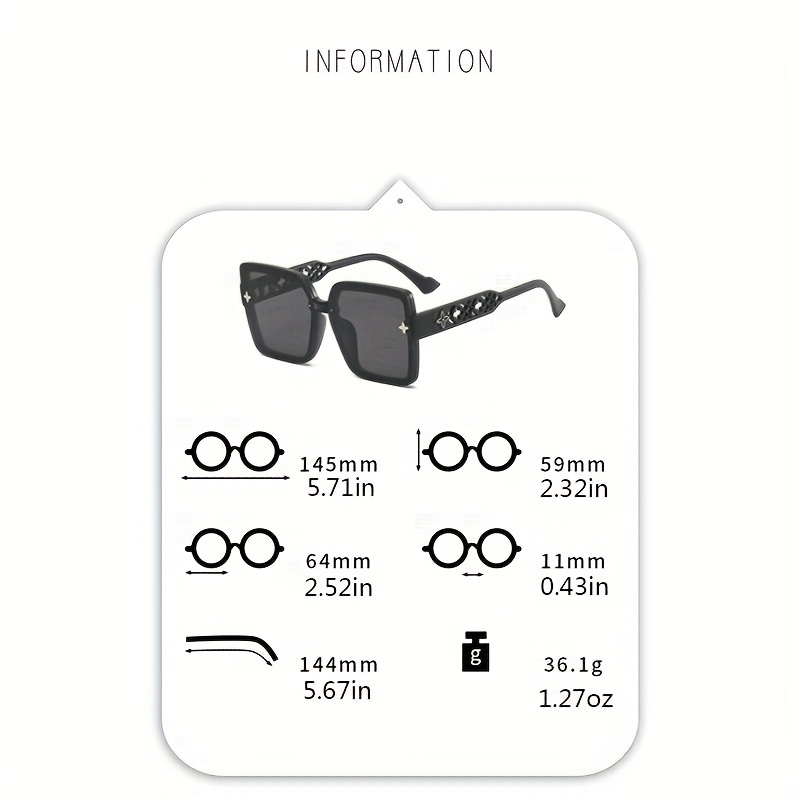 Large Square Sunglasses Gradient Glasses UV400