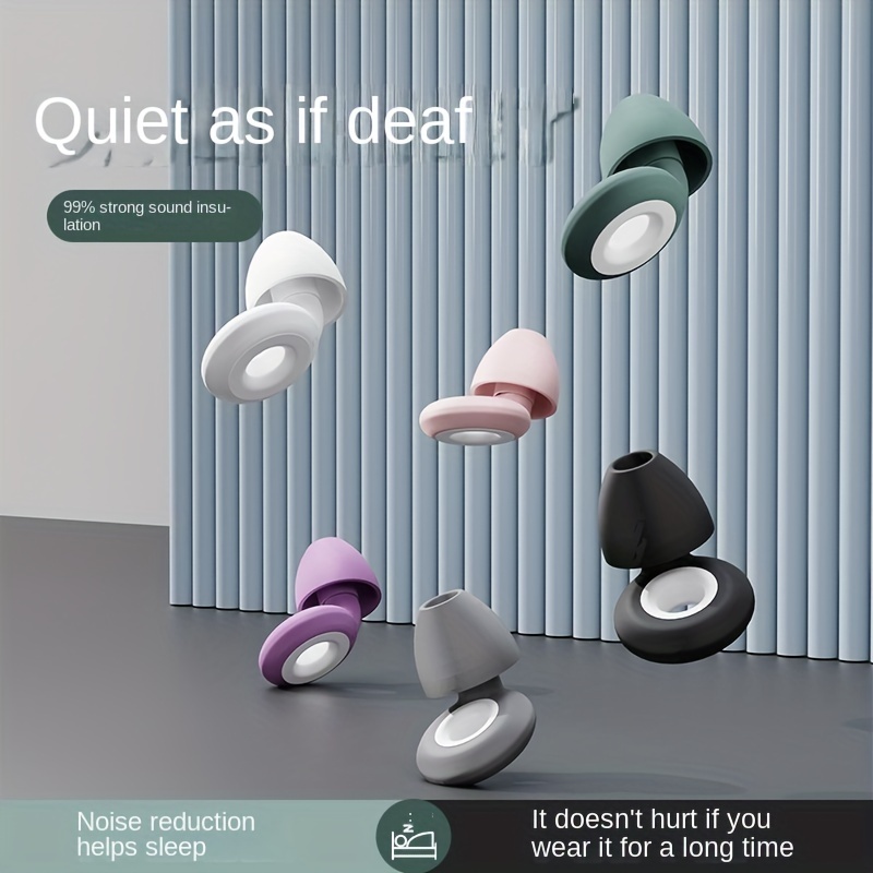 Tapones para los oídos de silicona reutilizables Impermeables, suaves e  hipoalergénicos: los cómodos tapones para los oídos reducen el ruido del  sueño