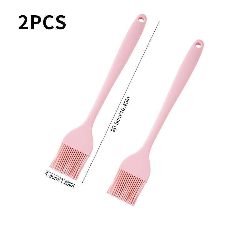 2pcs Set Pennello In Silicone Integrato, Pennello Per Saldatura  Commestibile Da Cucina, Pennello In Setole Di Olio, Strumento Da Forno  Resistente Alle Temperature, Pennello Per Barbecue, Raschietto - Patio,  Prato E Giardino 