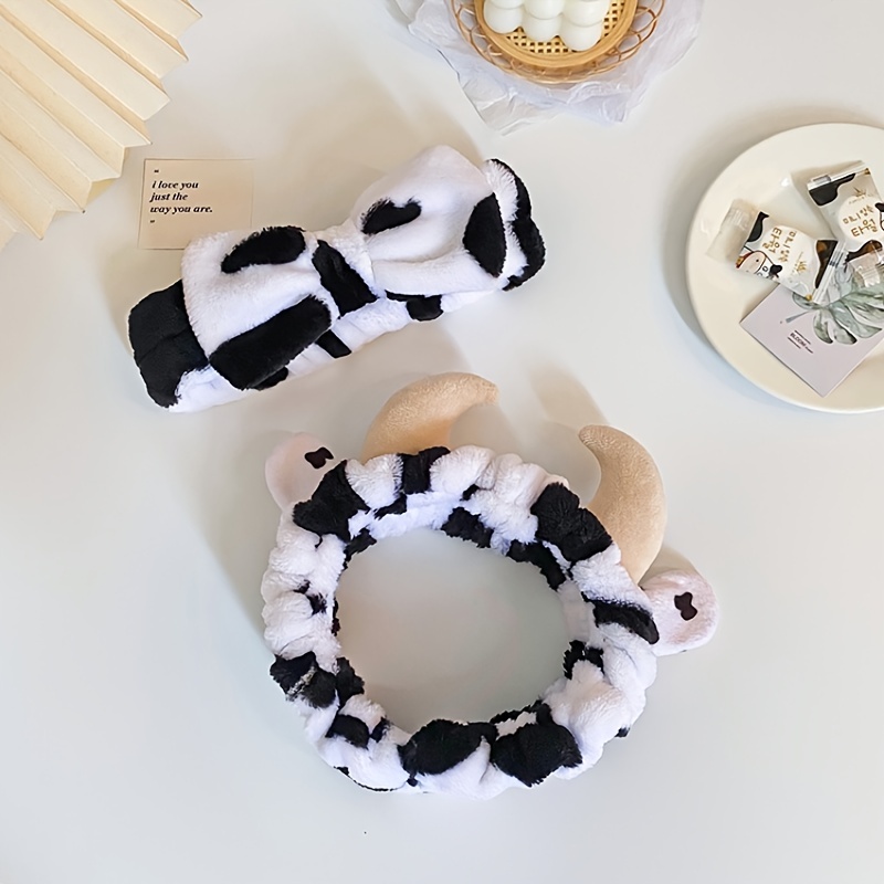 Cow Shaped Plush Headband for Women
