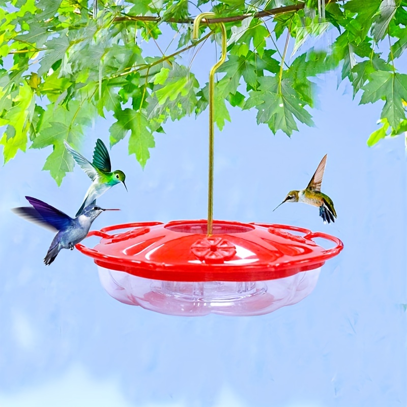 1 Packung, Hängende Kolibri-Futterspender Für Den Außenbereich, 16 Unzen  Kolibri-Futterspender Mit 4 Nektaröffnungen. Roter Futterspender, Um Mehr