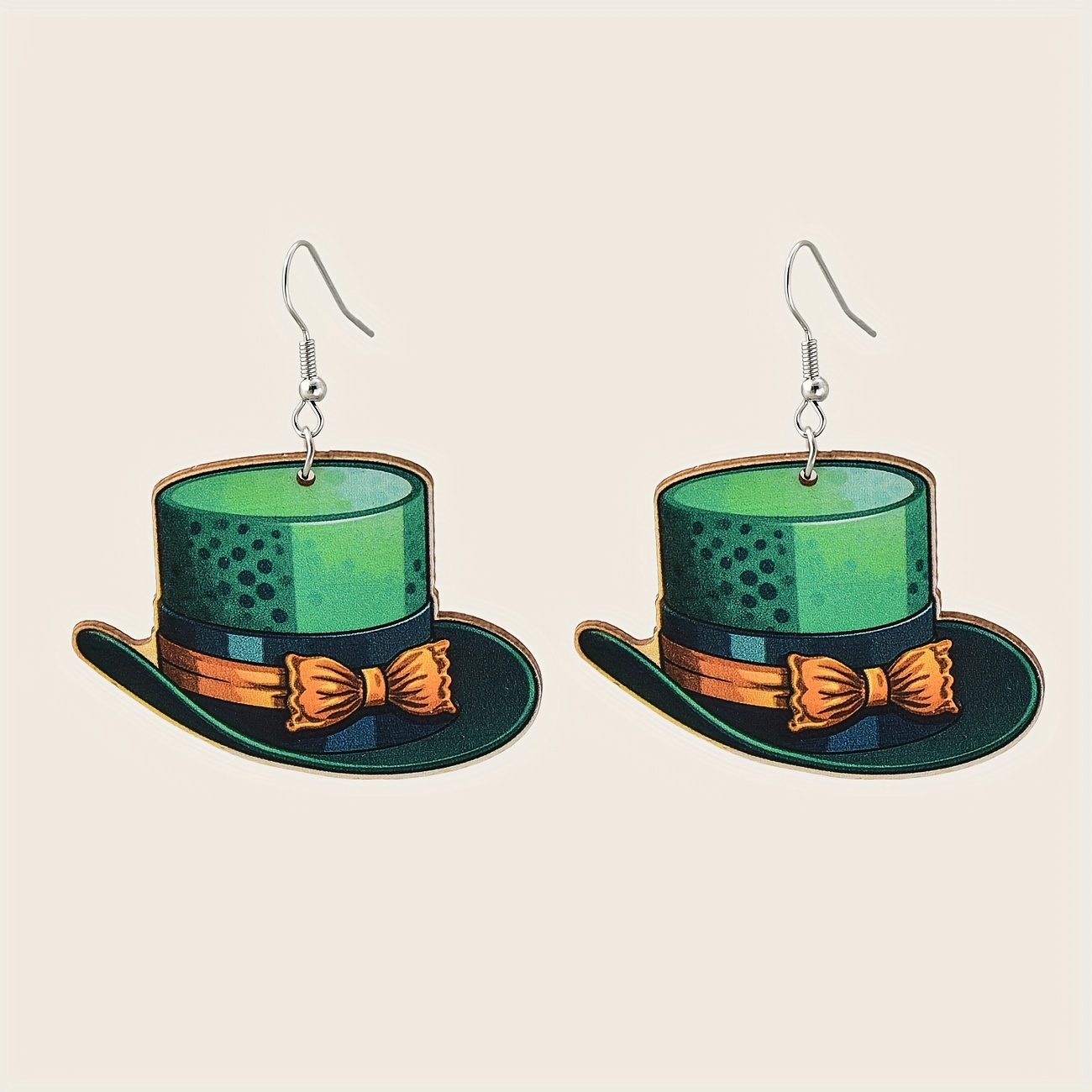 NOLITOY Shamrock Earrings - 2 Pairs, Creative Clover Dangle Ear Pendants For St. Patrick's Day - View #2