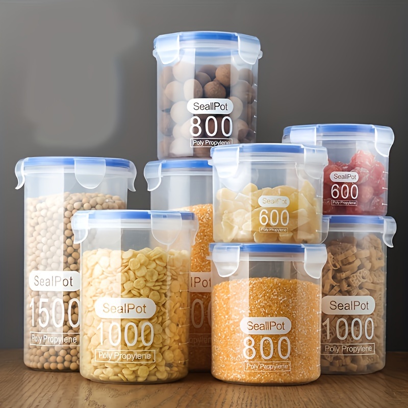 

1pc Moisture-proof Food Storage Jar For Refrigerator - Perfect For Cereals, Sugar, Flour, Rice, Nuts, Snacks, And Kitchen Supplies