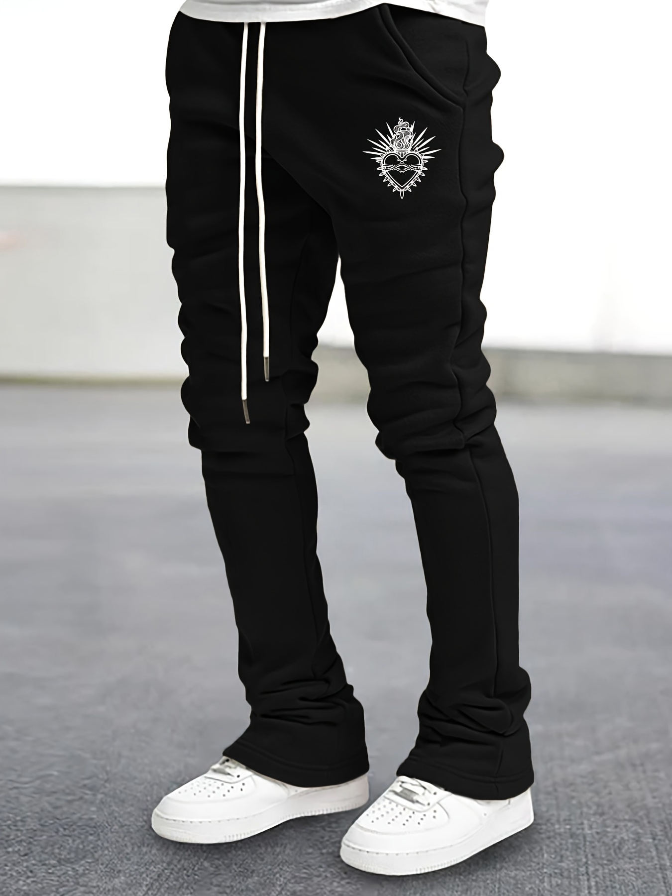 Joggers | Mens Stacked Joggers | YEnvyMe Mens Stacked Sweatpants | Cargo  Side Pockets