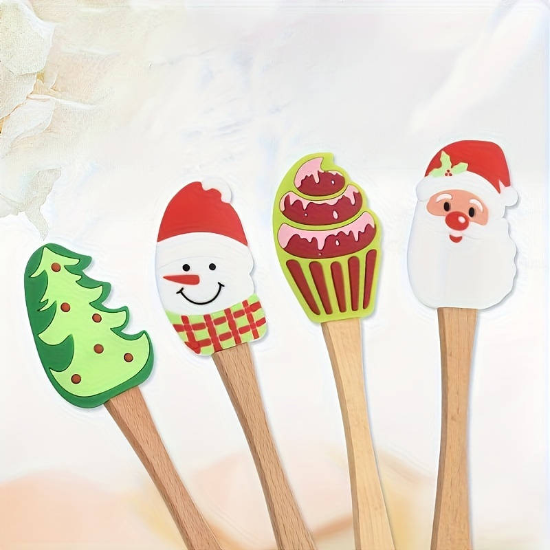 Santa Claus Heat-resistant Silicone Scraper, Snowman Baking Scraper,  Christmas Tree Multifunctional Scraper Tool - Baking Tool, Cream Cake And  More - Temu Philippines
