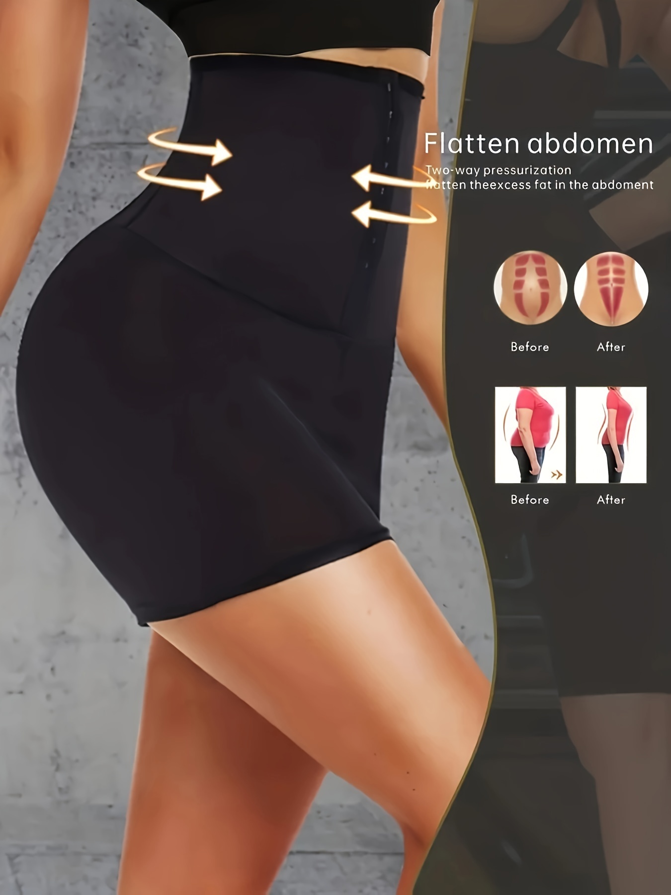 Women High Waist Tummy Control Corset Thigh Slimming Shapewear Workout  Underwear