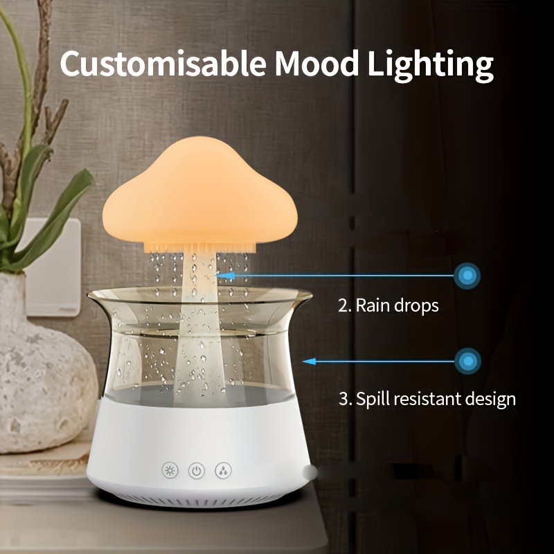 Desktop Rain Cloud Humidifier Aromatherapy Lamp Usb Rain Sound